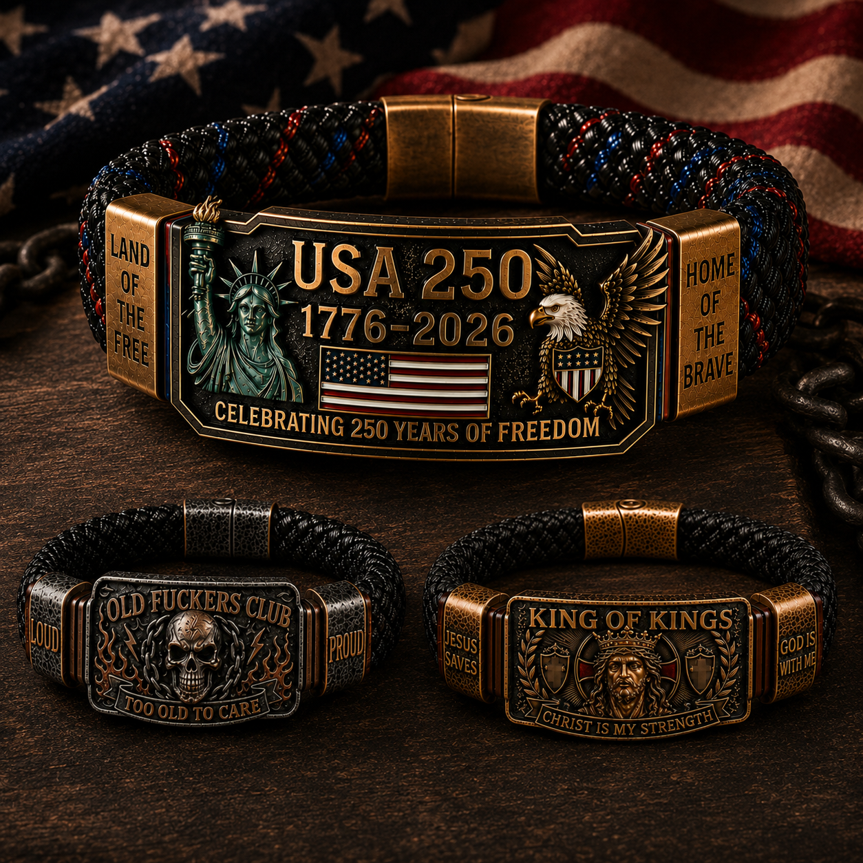 đ„Last Day 49% OFFđŠ
USA 250TM Freedom Legacy Bracelet (1776â2026)