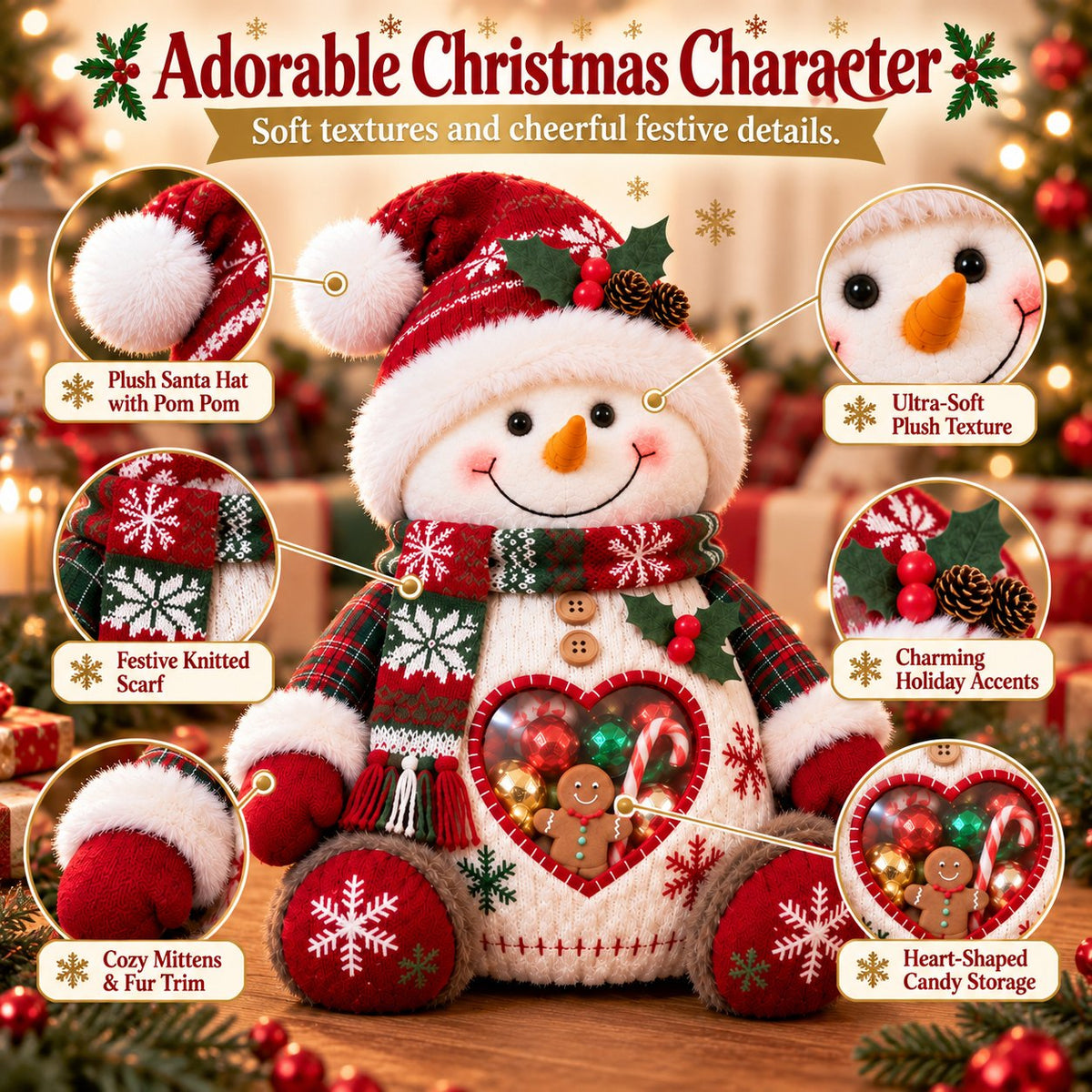 🎅Refillable Christmas Figure Treat Holder
