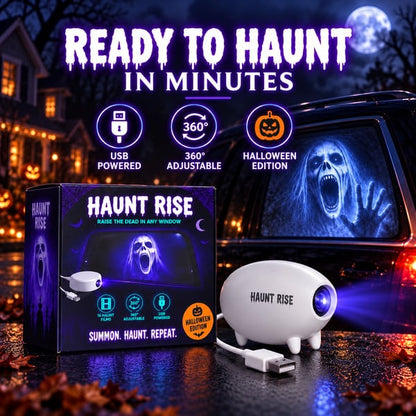 👿 Halloween Window Projector — Spooky Films, USB Powered Holiday Decor