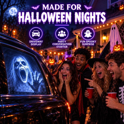 👿 Halloween Window Projector — Spooky Films, USB Powered Holiday Decor