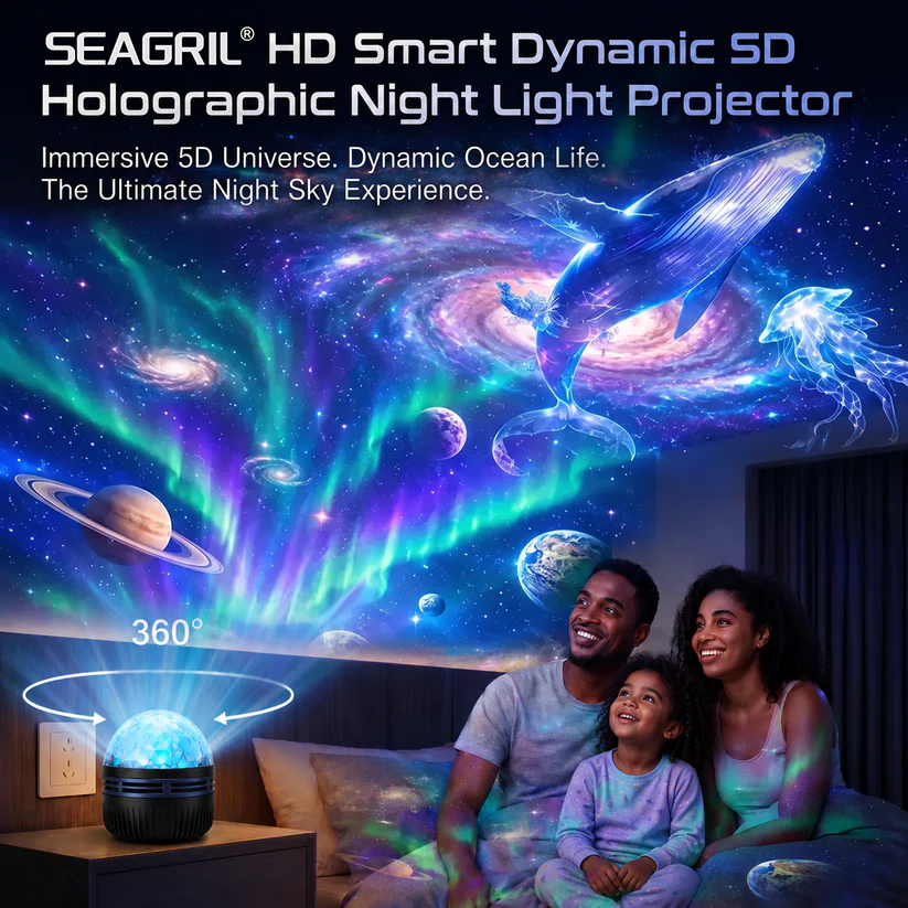 🌌 SEAGRIL® Smart 5D Galaxy Projector | Turn Your Room Into A Dreamy Universe