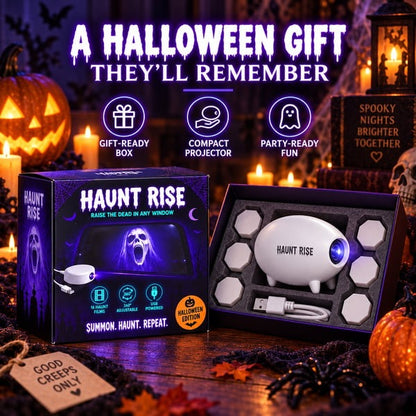 👿 Halloween Window Projector — Spooky Films, USB Powered Holiday Decor