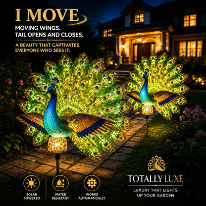 ☀ Last Day 58% OFF 🦚 Animated Solar Peacock Garden Sculpture