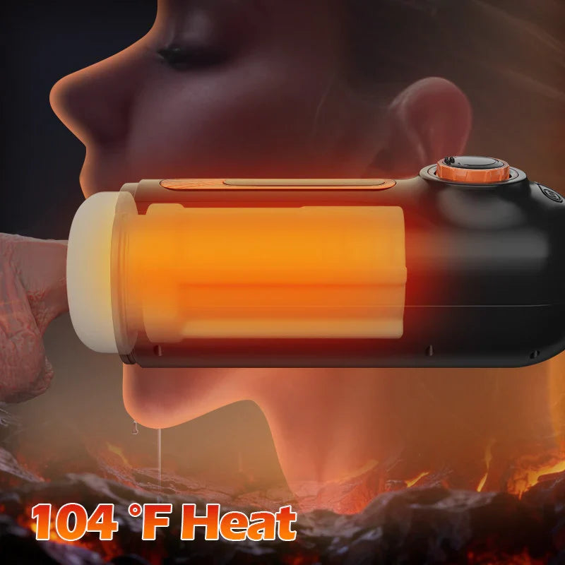 💥LAST DAY 60% OFF:[Confidential delivery]10 Thrusting 10 Vibrating 3 Sucking Heating Male Masturbator