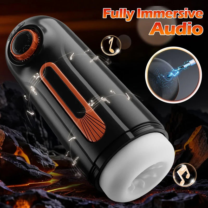 💥LAST DAY 60% OFF:[Confidential delivery]10 Thrusting 10 Vibrating 3 Sucking Heating Male Masturbator