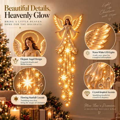 ✨Last Day 50% OFF✨ Angel Blessing Starfall Wall LightTM – Heavenly Christmas Wall Decor(84*20cm)