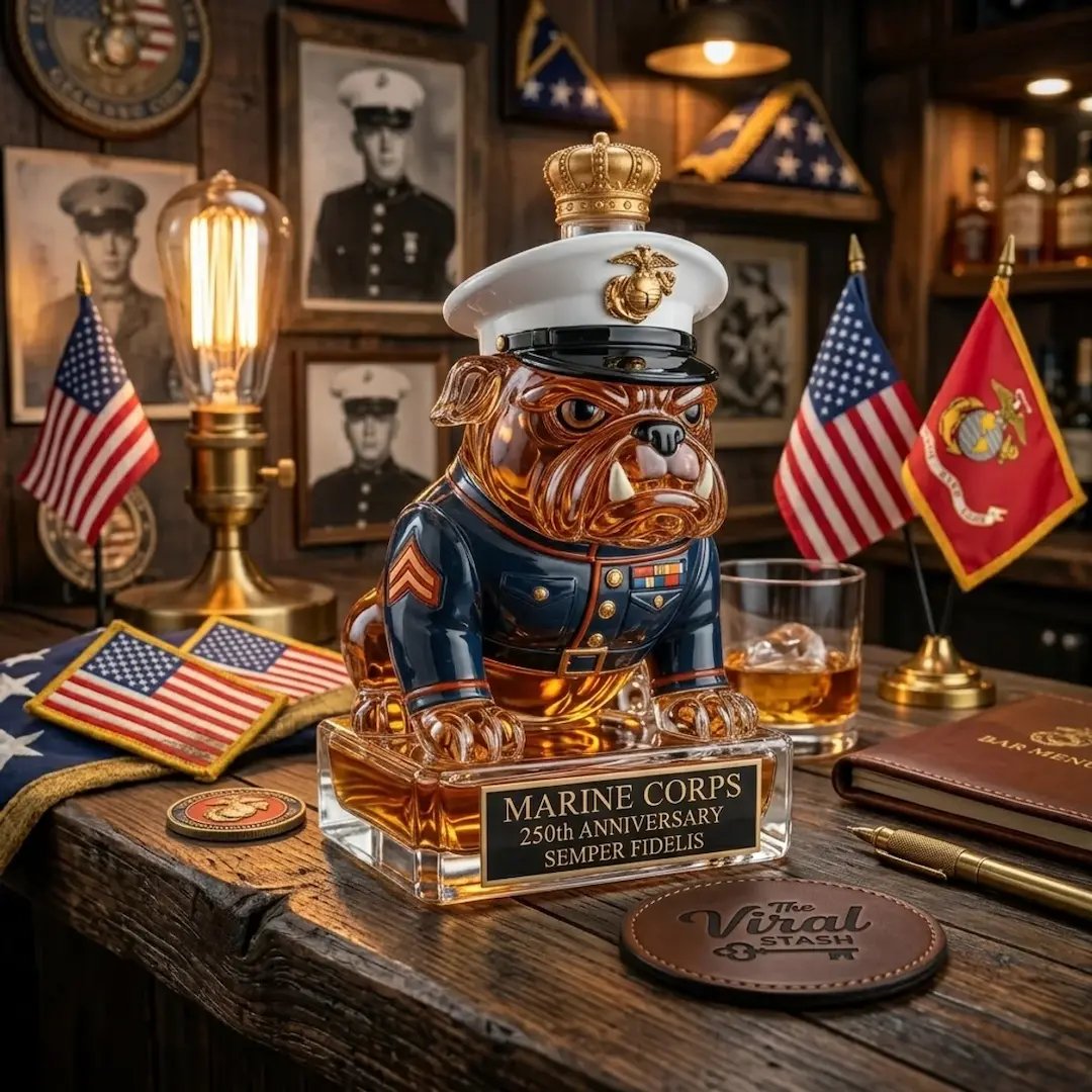 🇺🇸 Marine Corps Devil Dog 250th Anniversary Whiskey Bottle