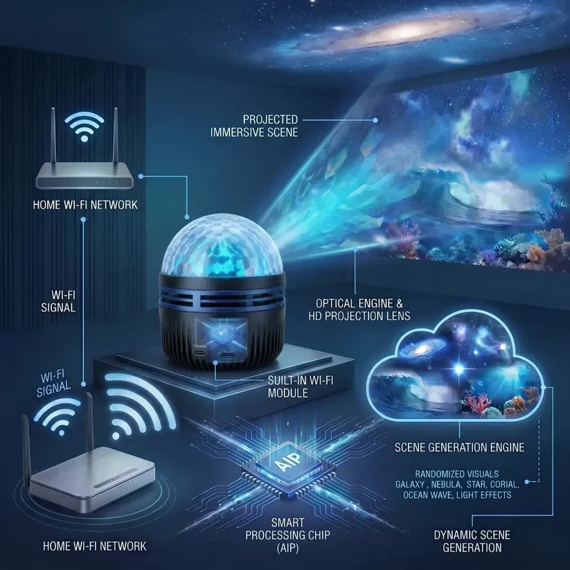 🌌 SEAGRIL® Smart 5D Galaxy Projector | Turn Your Room Into A Dreamy Universe