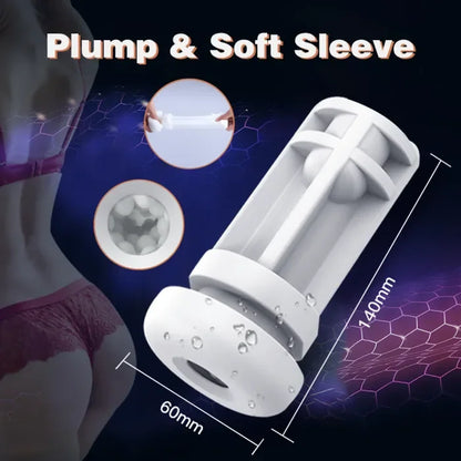 💥LAST DAY 60% OFF:[Confidential delivery]10 Thrusting 10 Vibrating 3 Sucking Heating Male Masturbator