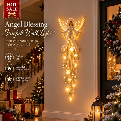 ✨Last Day 50% OFF✨ Angel Blessing Starfall Wall LightTM – Heavenly Christmas Wall Decor(84*20cm)