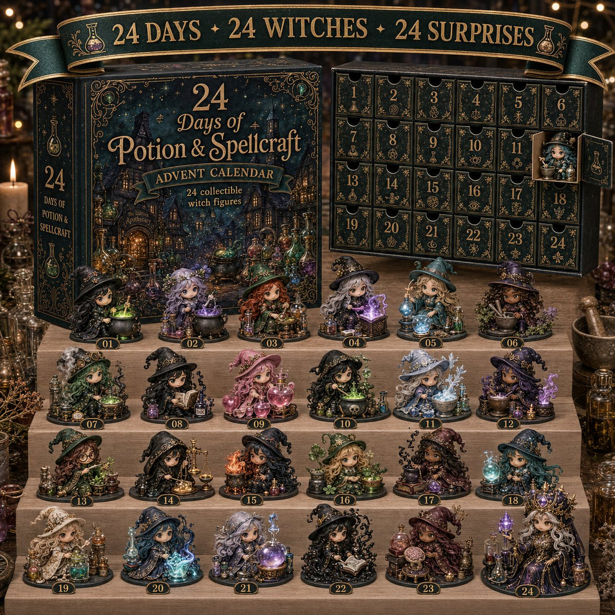2026 Witch Advent Calendar - 24 Collectible Coven Figures