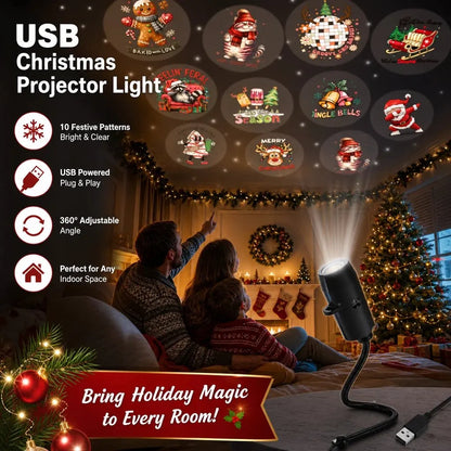 ✨Plug-&-Play HD Christmas Projector – 6 or 10 Festive Scenes