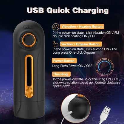 💥LAST DAY 60% OFF:[Confidential delivery]10 Thrusting 10 Vibrating 3 Sucking Heating Male Masturbator