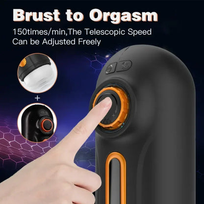 💥LAST DAY 60% OFF:[Confidential delivery]10 Thrusting 10 Vibrating 3 Sucking Heating Male Masturbator