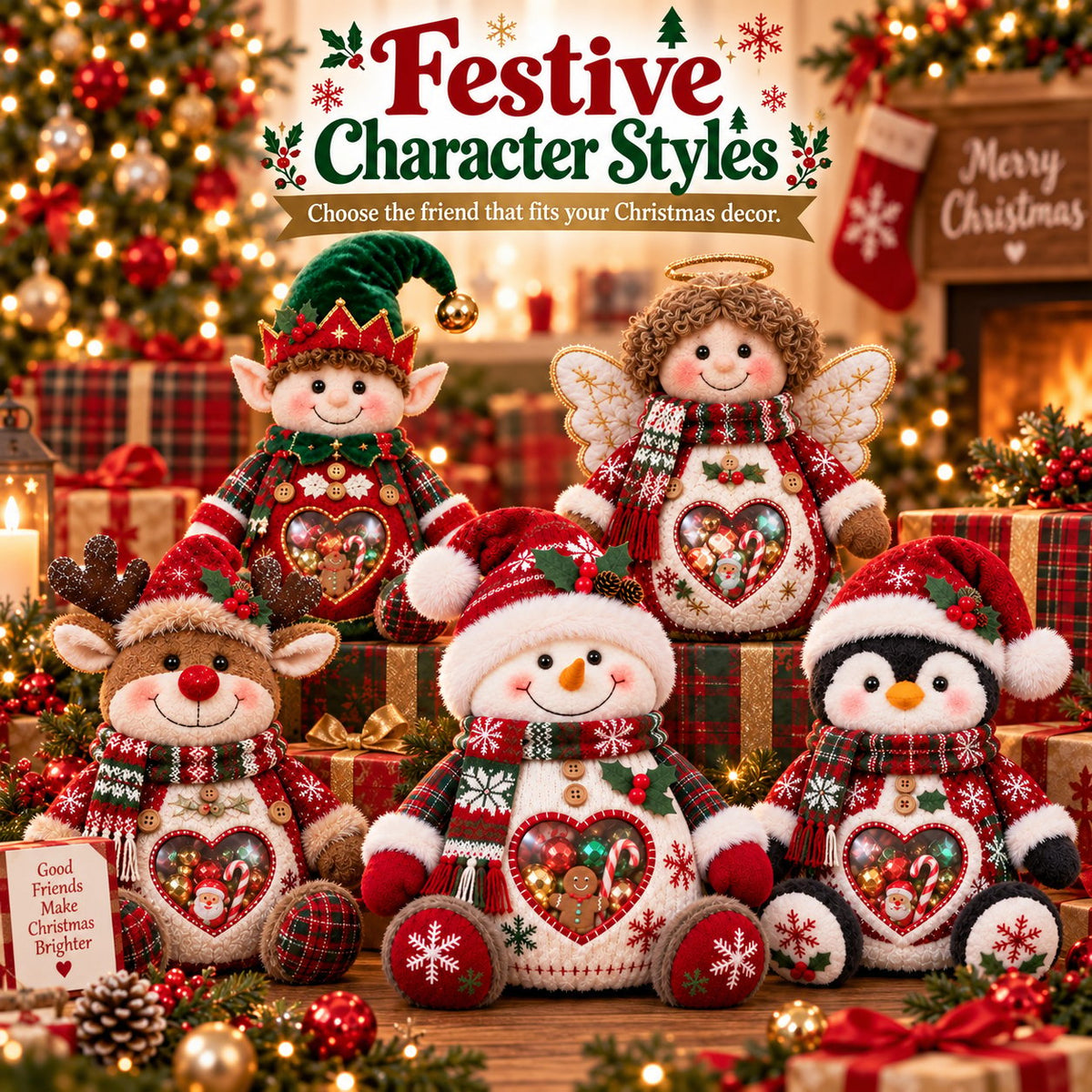 🎅Refillable Christmas Figure Treat Holder
