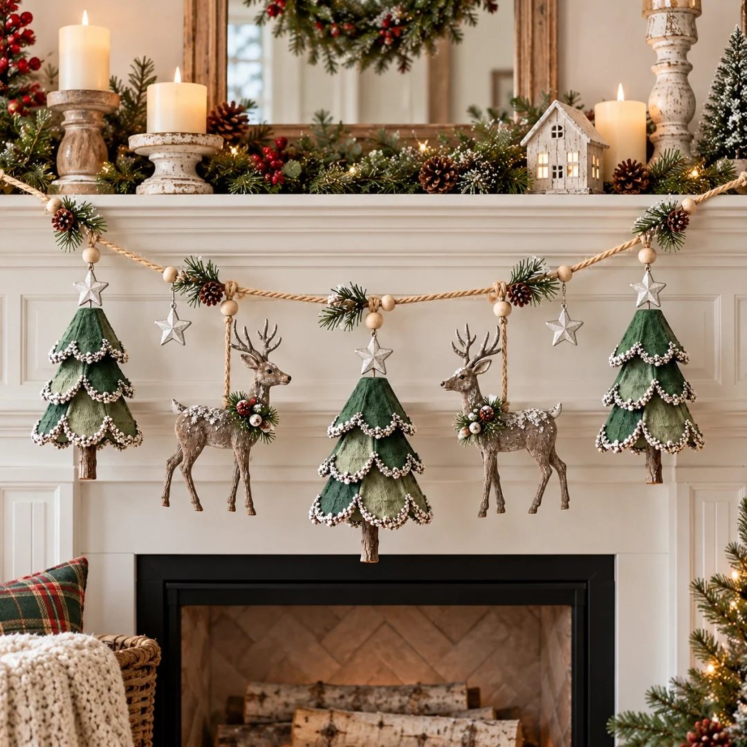 ⏰ LAST DAY 49% OFF - 🦌 Lighted Woodland Christmas Garland
