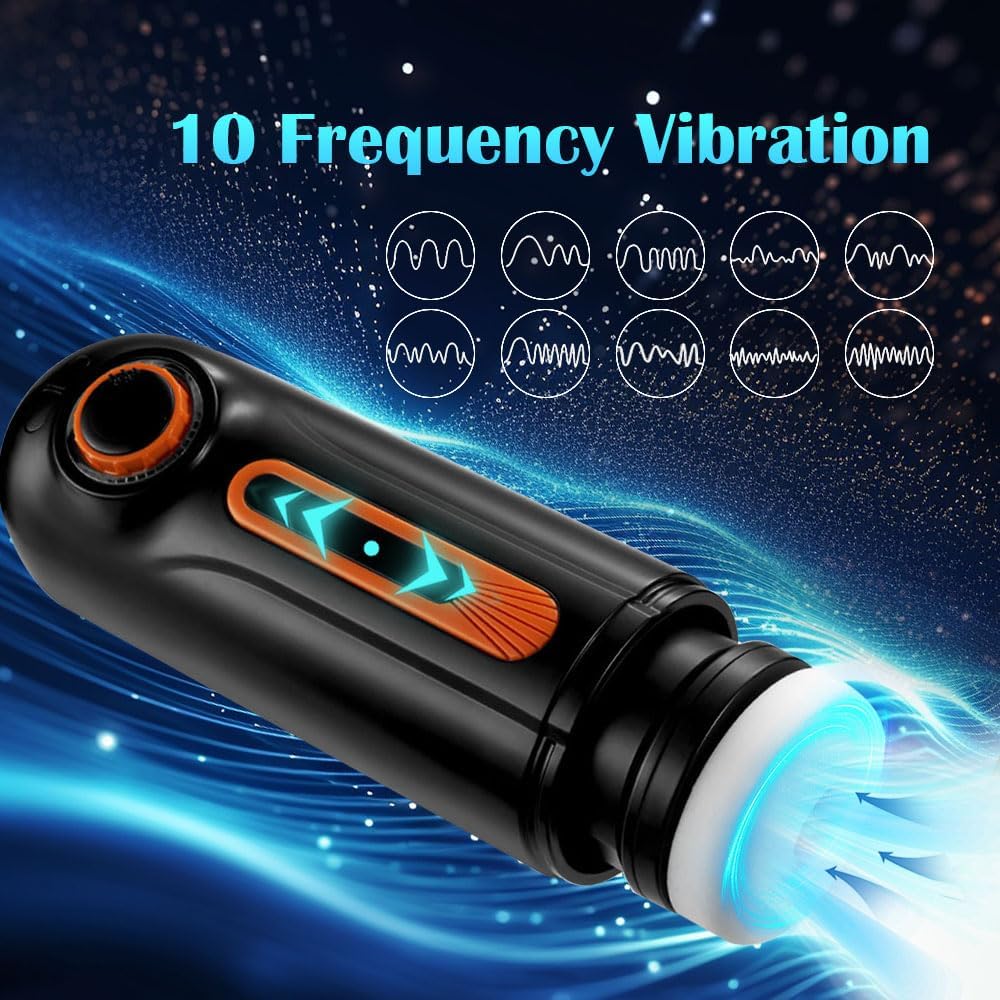 💥LAST DAY 60% OFF:[Confidential delivery]10 Thrusting 10 Vibrating 3 Sucking Heating Male Masturbator