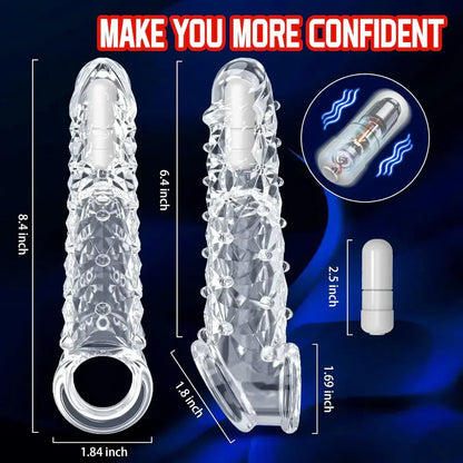 Vibrating Crystal Sleeve Fit  All Men