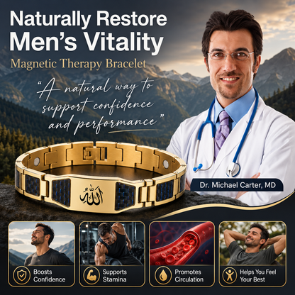 ✨🔥Men’s Strength & Vitality Bracelet💯🎂Upgrade Your Energy, Style, and Confidence