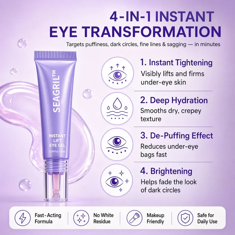 SEAGRIL | Final 3 Hours: 60%OFF🔥 Instant Lift Eye Gel for Puffiness, Bags & Dark Circles