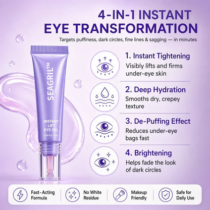 SEAGRIL | Final 3 Hours: 60%OFF🔥 Instant Lift Eye Gel for Puffiness, Bags & Dark Circles