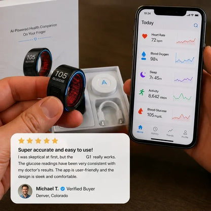 🎉 80% OFF Launch Offer🔥G1 Non-Invasive Smart Ring