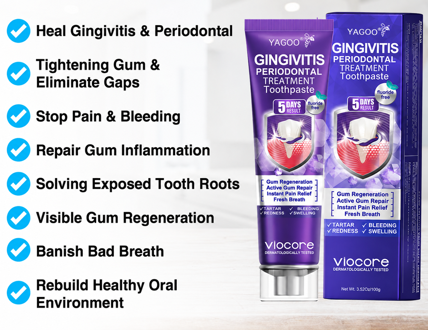 Yagoo® VioCore Bee Venom Gingivitis & Periodontitis Treatment Toothpaste