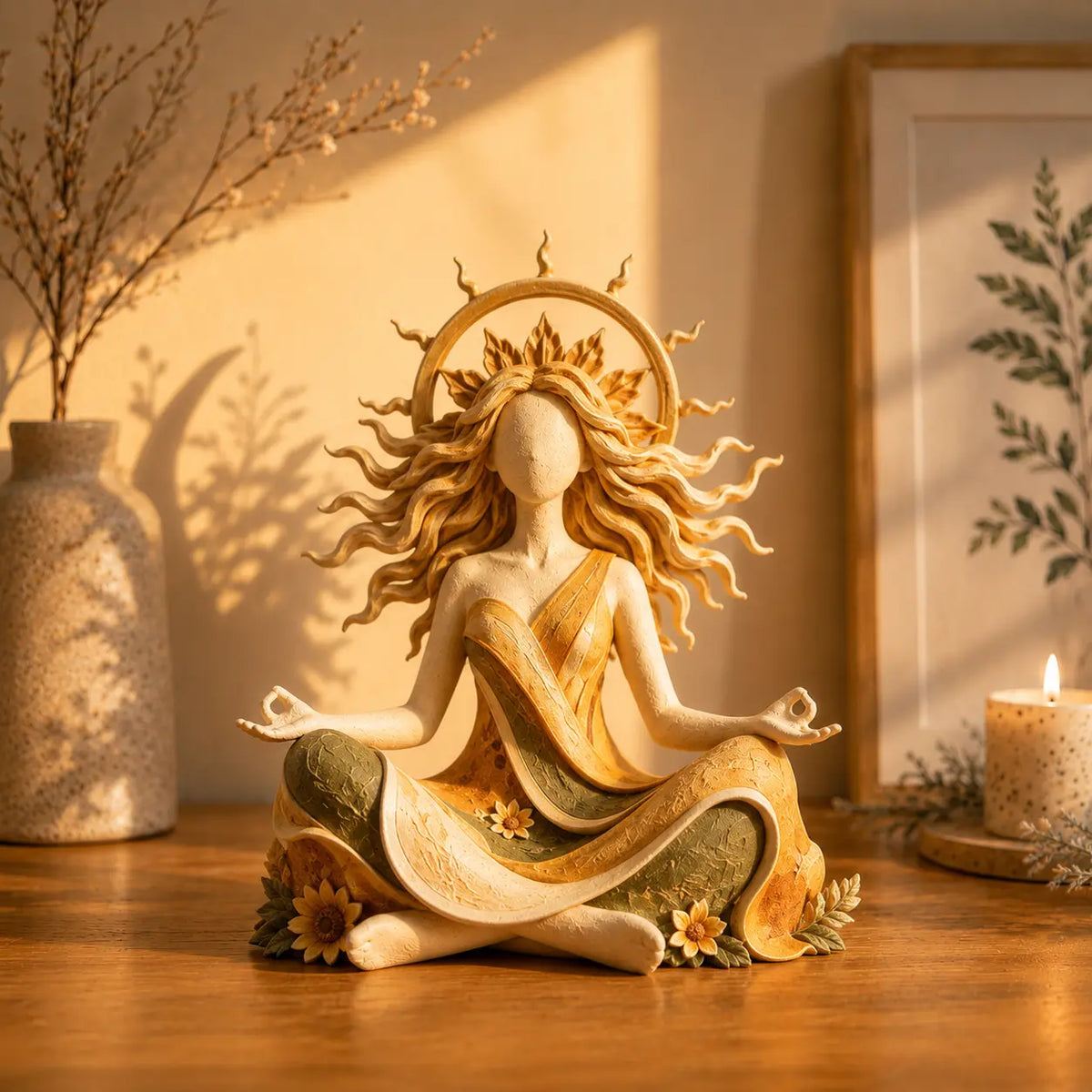 🌙 Inner Harmony Goddess Sculptural Figurine – Calming Home Decor & Meaningful Gift