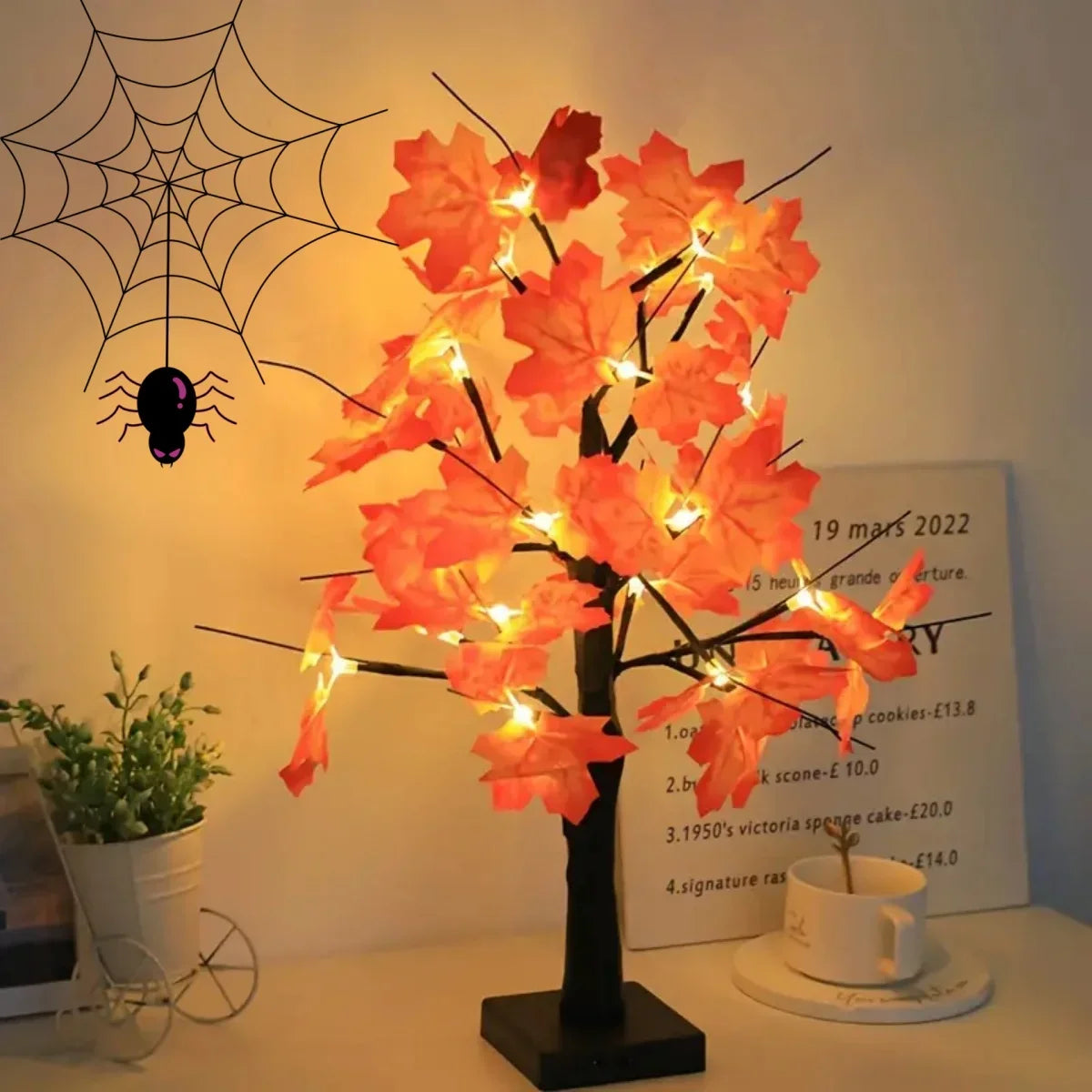 24 LED Black Birch Tree Lamp