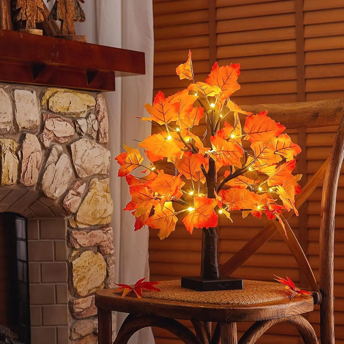 24 LED Black Birch Tree Lamp