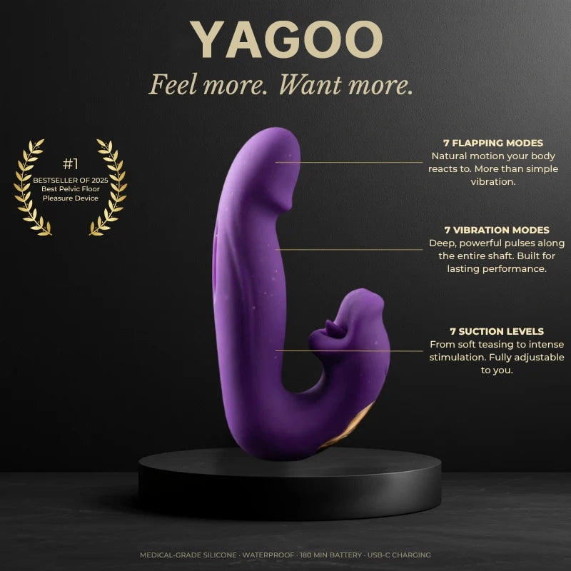 💥LAST DAY 70% OFF 💋 2026 Upgraded Yagoo™ 4-in-1 Flapping & Licking Vibrator
