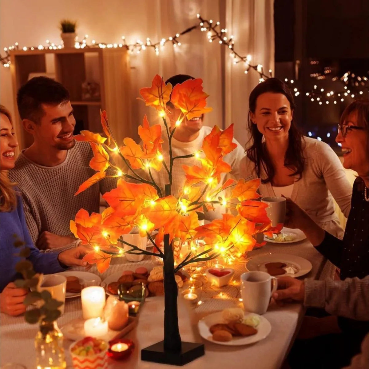 24 LED Black Birch Tree Lamp