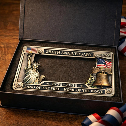 America 250th Anniversary License Plate Frame — Drive with Pride