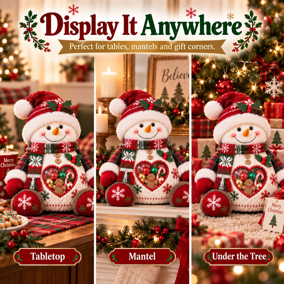 🎅Refillable Christmas Figure Treat Holder