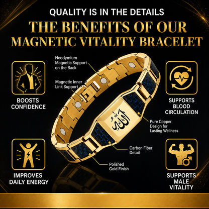 ✨🔥Men’s Strength & Vitality Bracelet💯🎂Upgrade Your Energy, Style, and Confidence