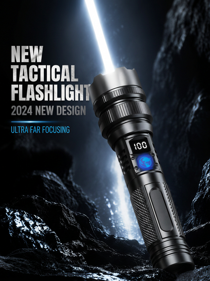 🔦 High-Power Flashlight – Super Bright Rechargeable LED Torch for Camping, Hiking, Emergency & Home Use, Long Battery Life, Zoomable Beam