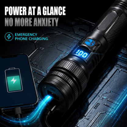 🔦 High-Power Flashlight – Super Bright Rechargeable LED Torch for Camping, Hiking, Emergency & Home Use, Long Battery Life, Zoomable Beam