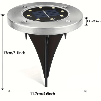 8-LED Solar Garden Light – IP65 Waterproof, Auto Sensor, Wireless