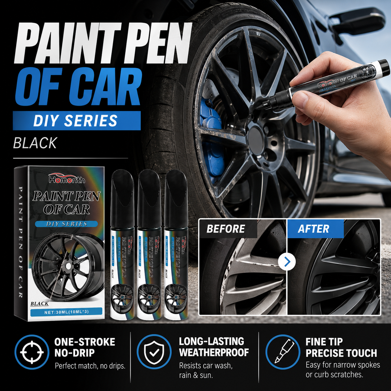 🥳2026 HOT SALE🥳💞50K+ SOLD!🛠️🚗 50% OFF! Magic Car Scratch Repair Pen – Fix rim scratches in minutes. Permanent, no‑drip formula. Includes clear coat. ✨🔧