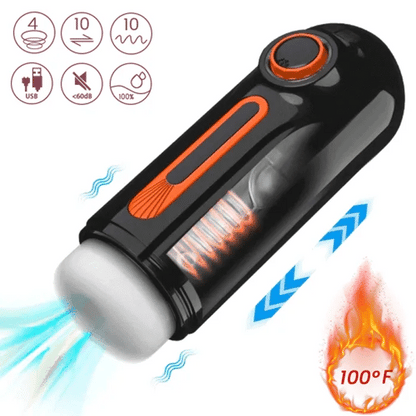 💥LAST DAY 60% OFF:[Confidential delivery]10 Thrusting 10 Vibrating 3 Sucking Heating Male Masturbator