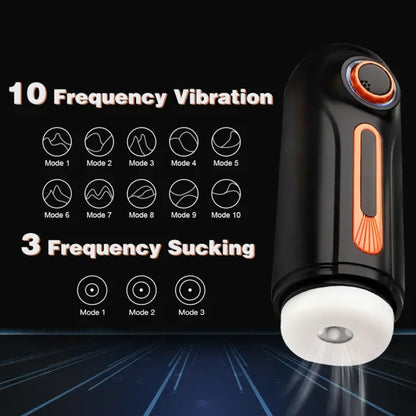 💥LAST DAY 60% OFF:[Confidential delivery]10 Thrusting 10 Vibrating 3 Sucking Heating Male Masturbator