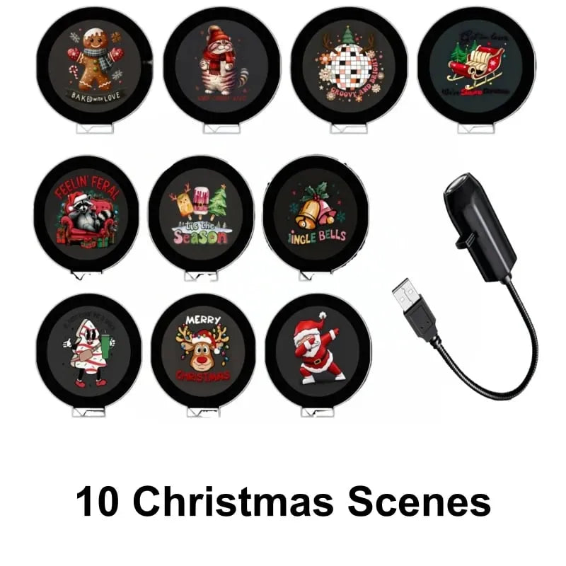 ✨Plug-&-Play HD Christmas Projector – 6 or 10 Festive Scenes