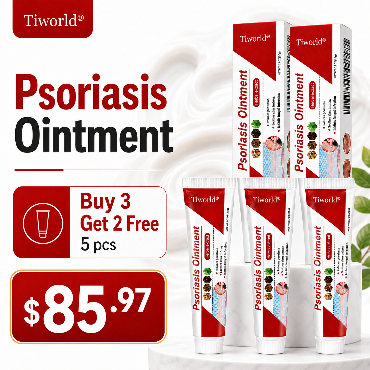 Tiworld® Botanical Skin Relief Ointment for Dry, Itchy & Flaky Skin