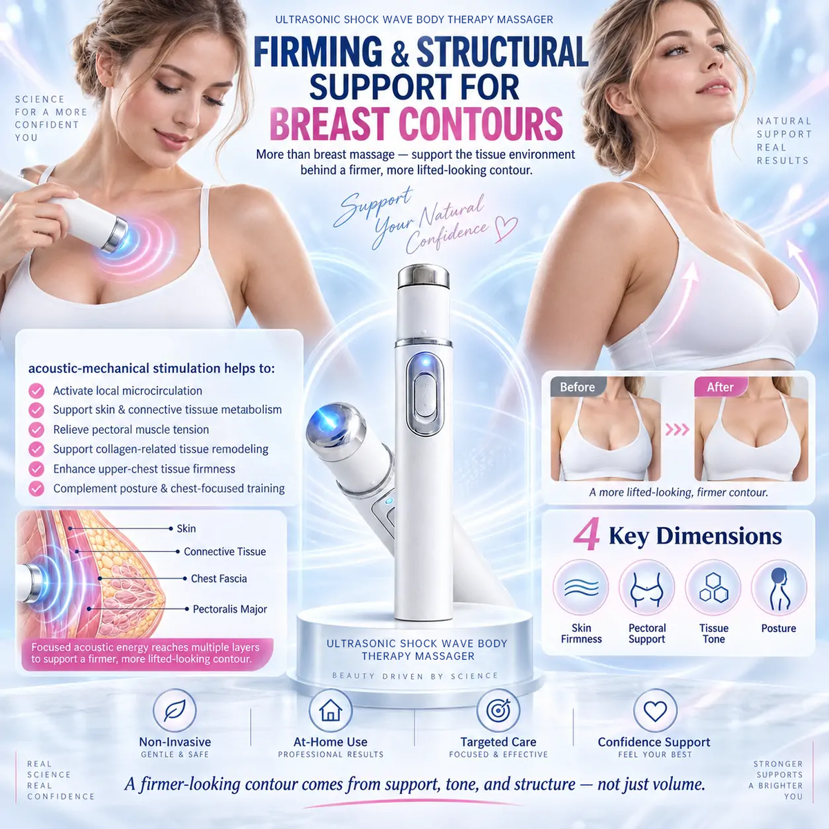 🔥ULTRASONIC SHOCK WAVE BODY THERAPY MASSAGER——Enhances bust and lifts buttocks. Fuel Muscle Growth.Boost Circulation. Relieve Pain.