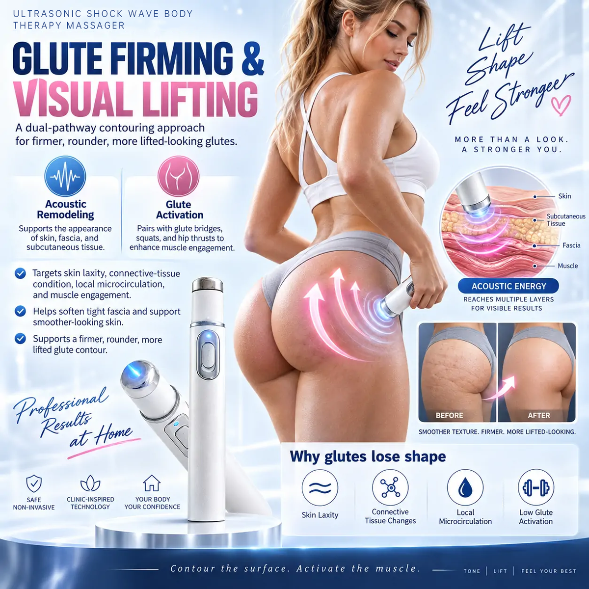 🔥ULTRASONIC SHOCK WAVE BODY THERAPY MASSAGER——Enhances bust and lifts buttocks. Fuel Muscle Growth.Boost Circulation. Relieve Pain.