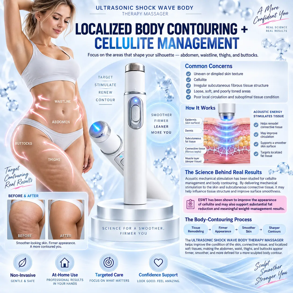 🔥ULTRASONIC SHOCK WAVE BODY THERAPY MASSAGER——Enhances bust and lifts buttocks. Fuel Muscle Growth.Boost Circulation. Relieve Pain.