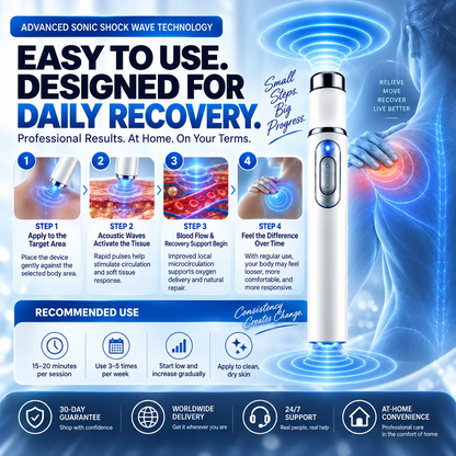 🔥ULTRASONIC SHOCK WAVE BODY THERAPY MASSAGER——Enhances bust and lifts buttocks. Fuel Muscle Growth.Boost Circulation. Relieve Pain.
