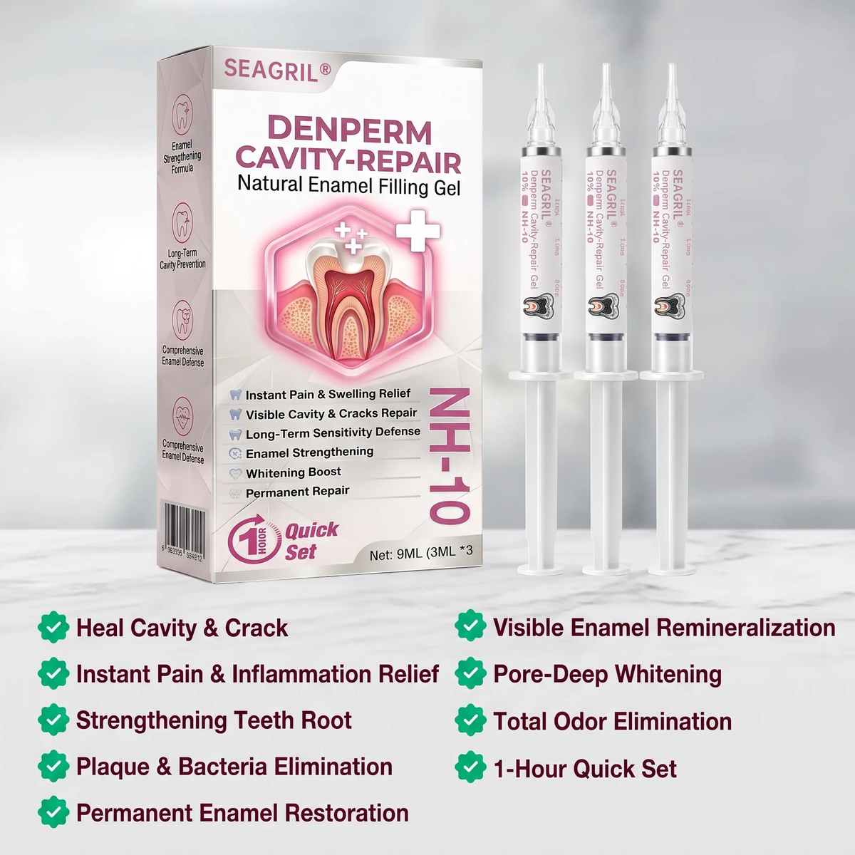 SEAGRIL® DenPerm Cavity-Repair Natural Enamel Filling Gel